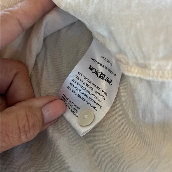 Anthropologie Puff Sleeve Textured Cream Blouse sz S - Picture 5 of 5